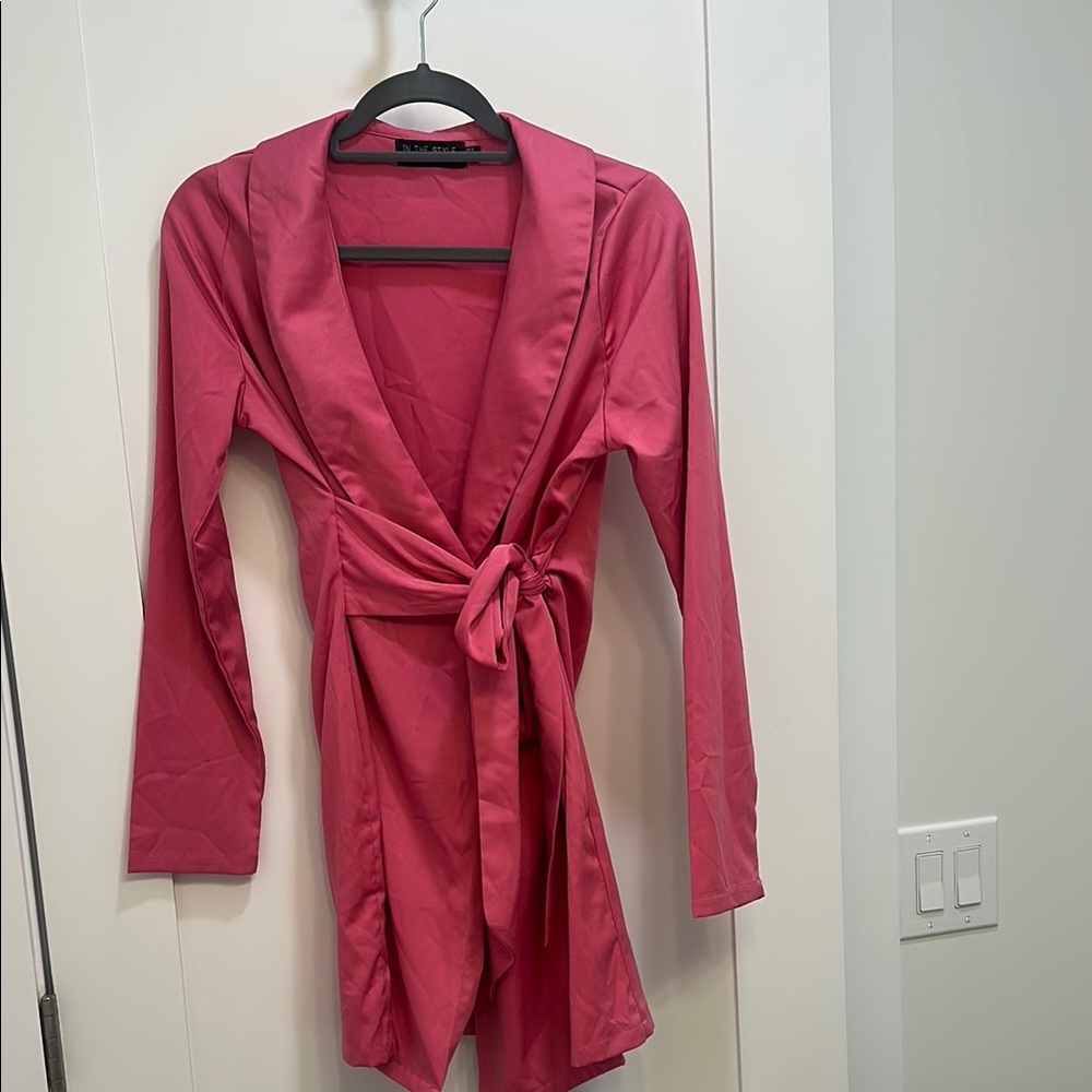 PINK WRAP DRESS!